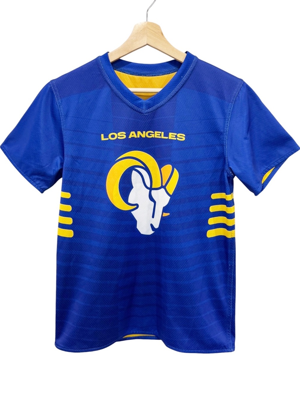 Los Angeles Rams Youth NFL Football Jersey Tee Blue & Yellow Cosplay Sports XL